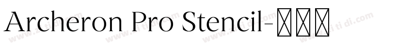 Archeron Pro Stencil字体转换